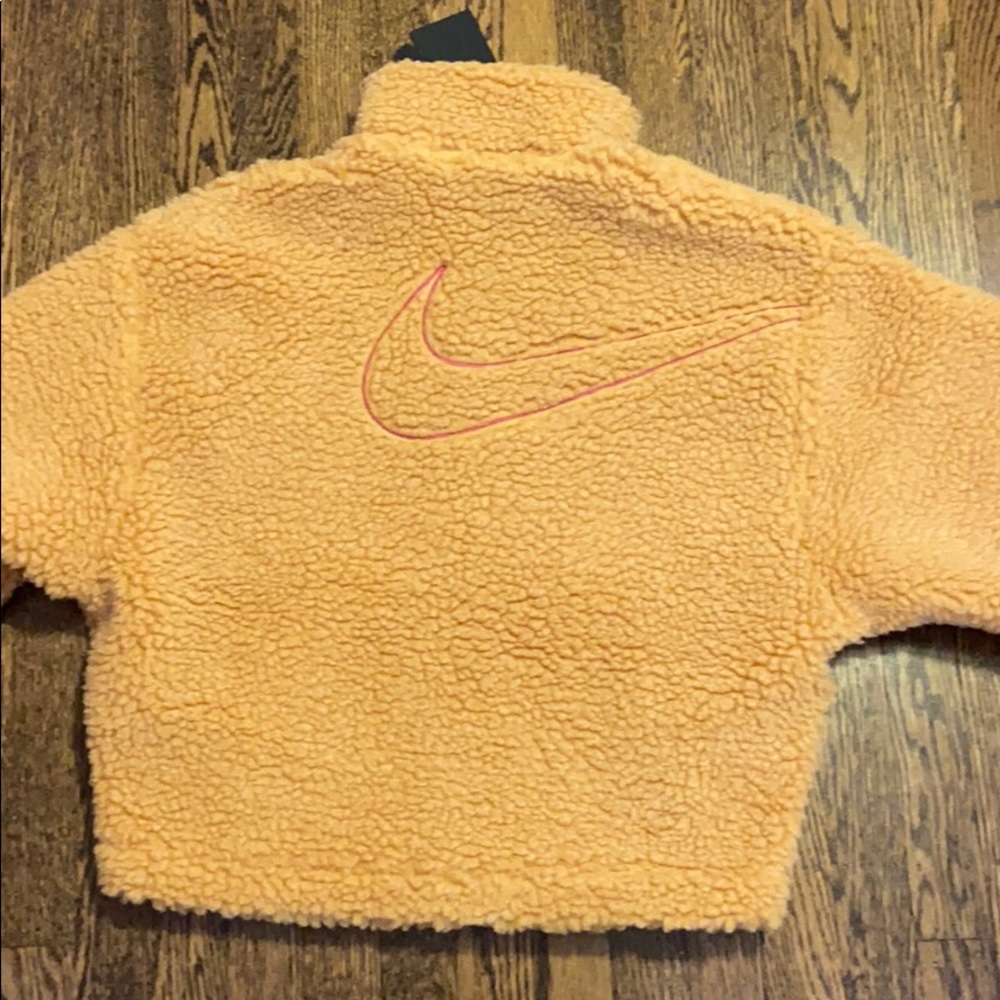⭐️HP NWT Nike Swoosh Oversized Teddy Sherpa Zip Up - Picture 14 of 16